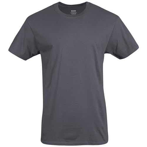 Gildan Men's Crew T-Shirts, Multipack, Style G1100, Black (6-Pack)