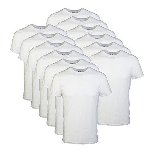 Gildan Men's Crew T-Shirts, Multipack, Style G1100, Black (6-Pack)