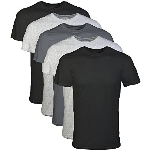 Gildan Men's Crew T-Shirts, Multipack, Style G1100, Black (6-Pack)